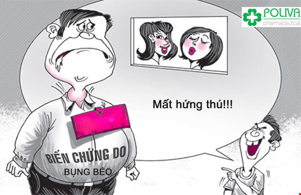 Biến chứng do béo bụng: Làm giảm ham muốn.