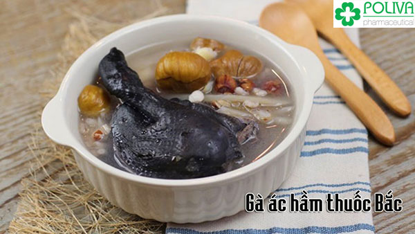 Gà ác hầm giúp chứa yếu sinh lý nữ