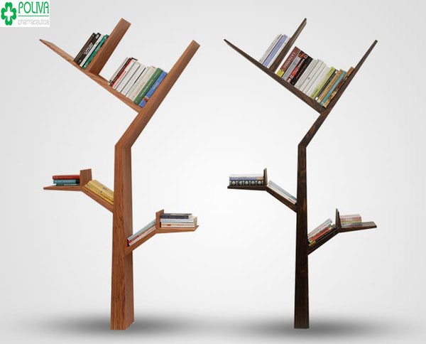 Tiện lợi và sáng tạo với kiểu kệ sách được thiết kế hình cây khá độc đáo