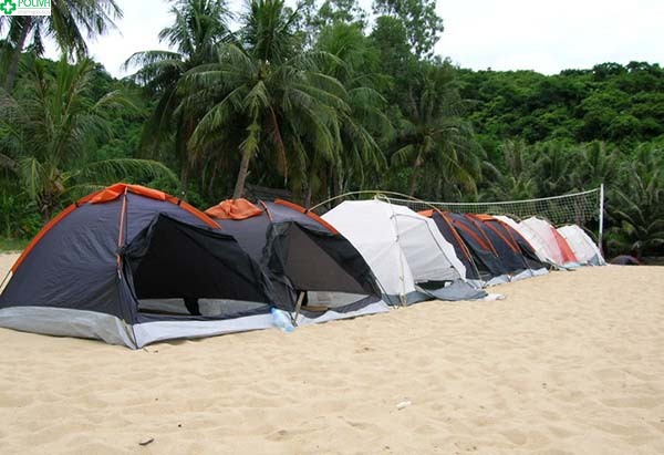 Cắm trại là hình thức được khá nhiều du khách lựa chọn để nghỉ ngơi