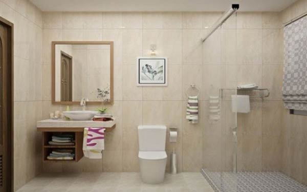 Thiết kế nhà vệ sinh rộng rãi của nhà nghỉ Sao Biển