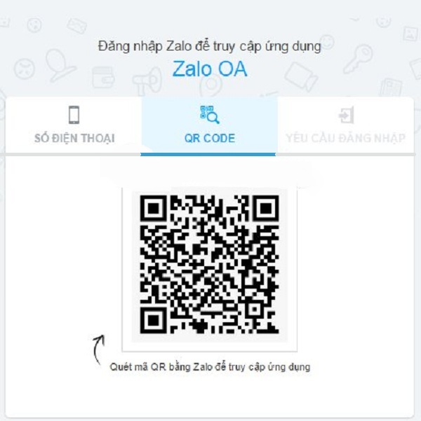 Có thể quét mã QR để tạo Official Account trên Zalo