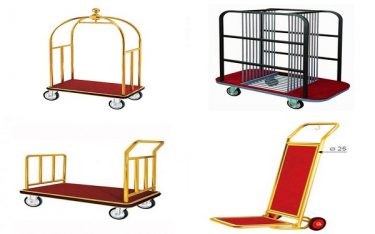 Các mẫu xe đẩy hành lý sang trọng, tiện dụng dùng trong khách sạn