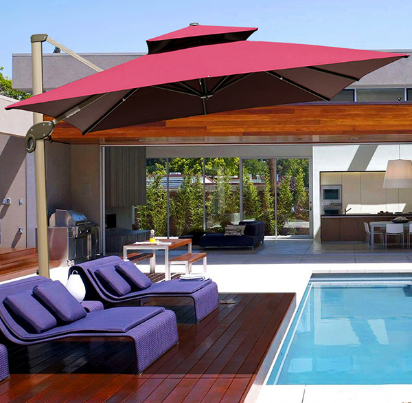 Mẫu ô dù được sử dụng nhiều tại khách sạn, resort cao cấp