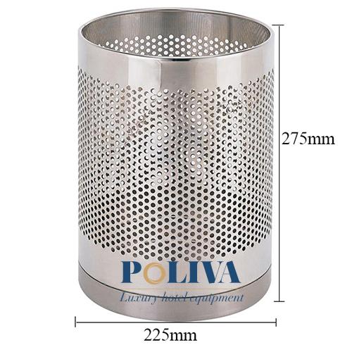 Sọt rác lưới inox dùng trong phòng khách sạn, văn phòng