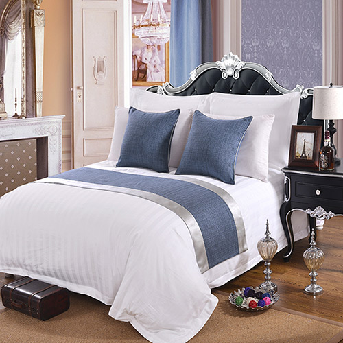 Tấm trang trí giường màu xanh