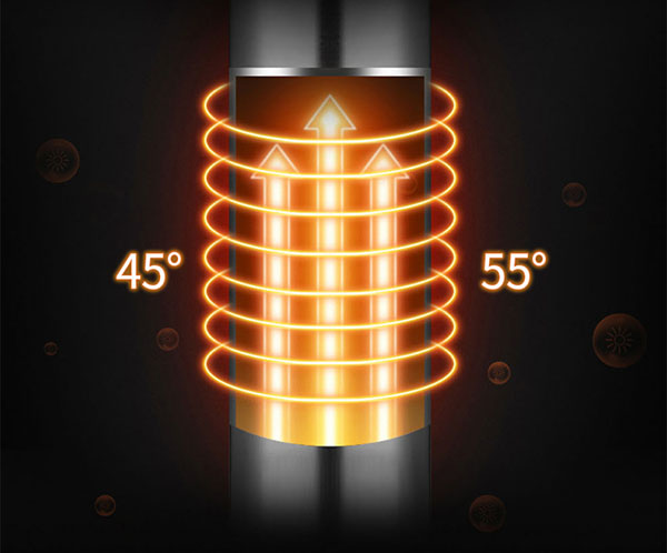 Mức nhiệt 45 - 50 độ giúp khăn luôn được giữ ấm 