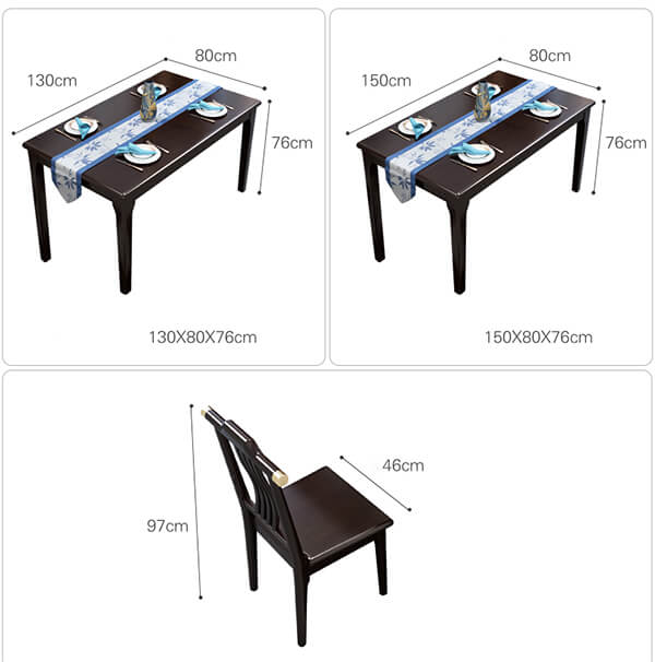Kích thước bàn, ghế nhà hàng đa dạng