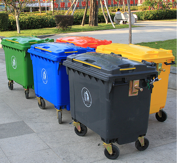 Hình ảnh thực tế của thùng rác công cộng 660 lít