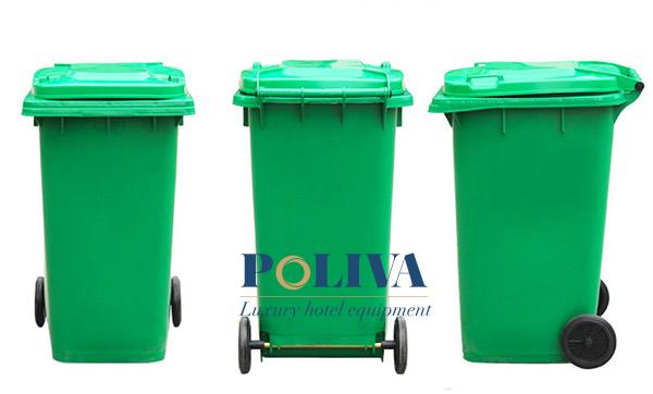 thùng rác 240 lít nắp kín hạn chế mùi rác