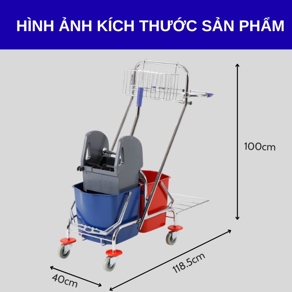 Kích thước xe vắt móp đôi