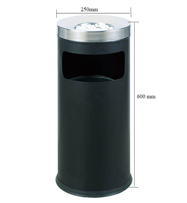 Thông số kích thước của thùng rác gạt tàn inox