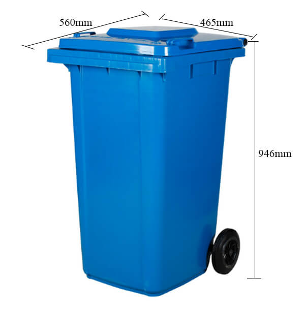 Kích thước thùng rác nhựa HDPE