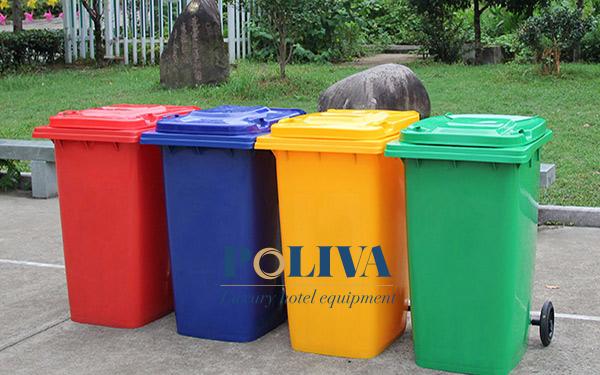 Thùng rác 240 lit loại nào tốt, giá thùng rác nhựa 240l Poliva bao nhiêu?