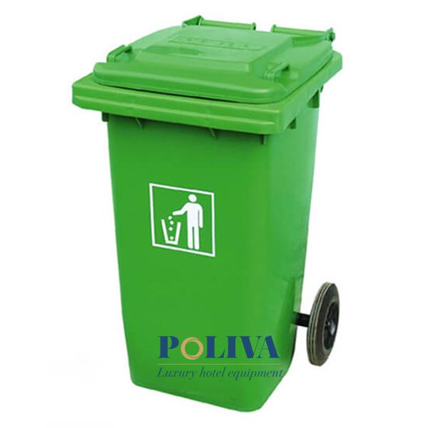 Thùng rác công cộng 120 lít màu xanh lá