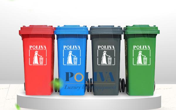 Ưu điểm của thùng rác 120 lít thương hiệu Poliva