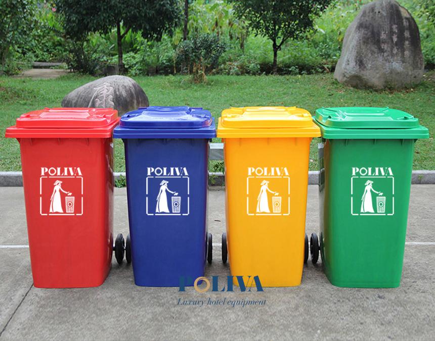 Ưu điểm của thùng rác 120 lít thương hiệu Poliva