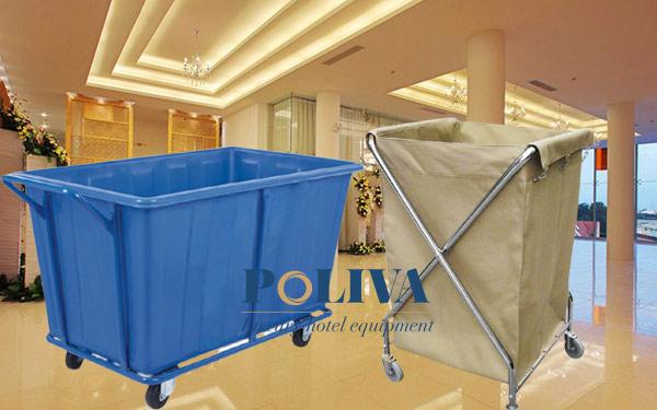Trang bị các loại xe giặt là để hỗ trợ công việc cho bộ phận giặt ủi khách sạn