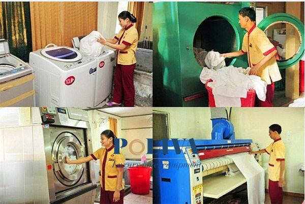 Các loại máy móc phục vụ giặt là khách sạn