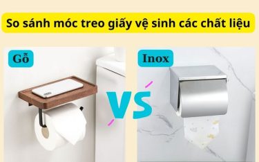 So sánh móc treo giấy vệ sinh gỗ và inox: Gia đình nên mua loại nào?