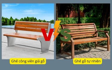 Mua ghế gỗ công viên: Chọn loại nhựa giả gỗ hay gỗ tự nhiên?