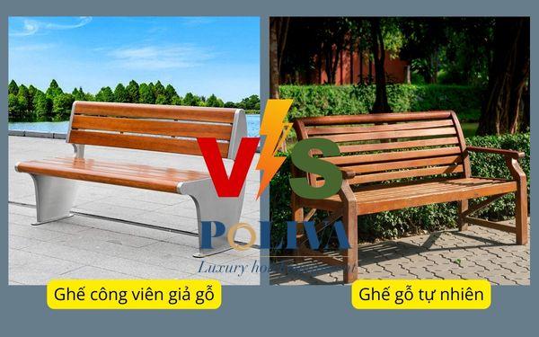 Mua ghế gỗ công viên: Chọn loại nhựa giả gỗ hay gỗ tự nhiên?