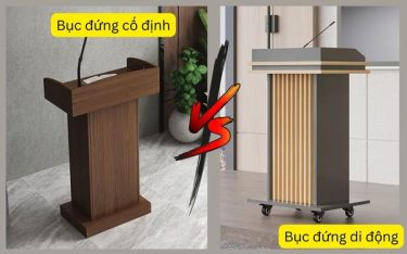 Bục phát biểu di động (có bánh xe) hay bục phát biểu cố định?