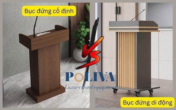 Bục phát biểu di động (có bánh xe) hay bục phát biểu cố định?