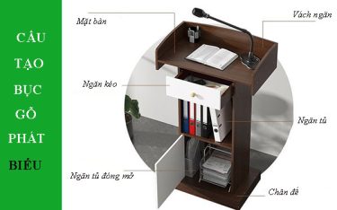 Bục gỗ phát biểu hội nghị: Cấu tạo và lưu ý khi sử dụng