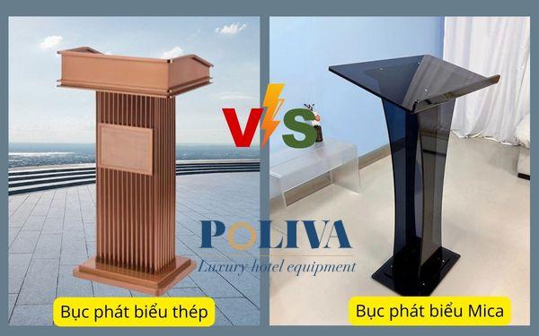 Phân khúc giá tầm trung: Chọn bục phát biểu bằng thép hay Mica?