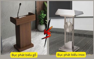 [SO SÁNH] Chọn mua bục phát biểu hội nghị bằng inox hay gỗ?