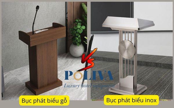 Chọn mua bục phát biểu hội nghị bằng inox hay gỗ?