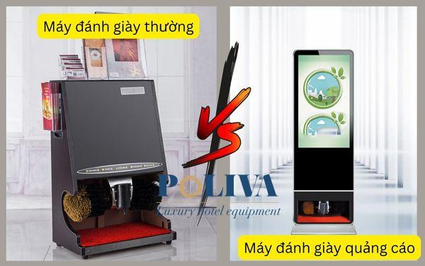 So sánh máy đánh giày tự động loại thường và loại màn hình quảng cáo