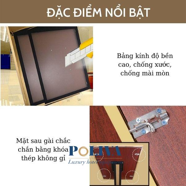 Mặt kính cường lực chịu lực cao, an toàn cho người sử dụng