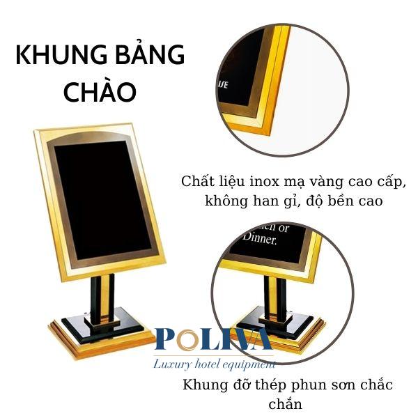 Bảng welcome chất liệu bền bỉ, chắc chắn 