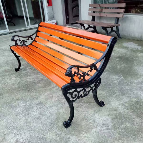 Ghế công viên có tựa màu cam - đen