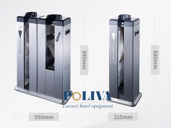 Hình ảnh kích thước của thùng bọc ô inox khách sạn