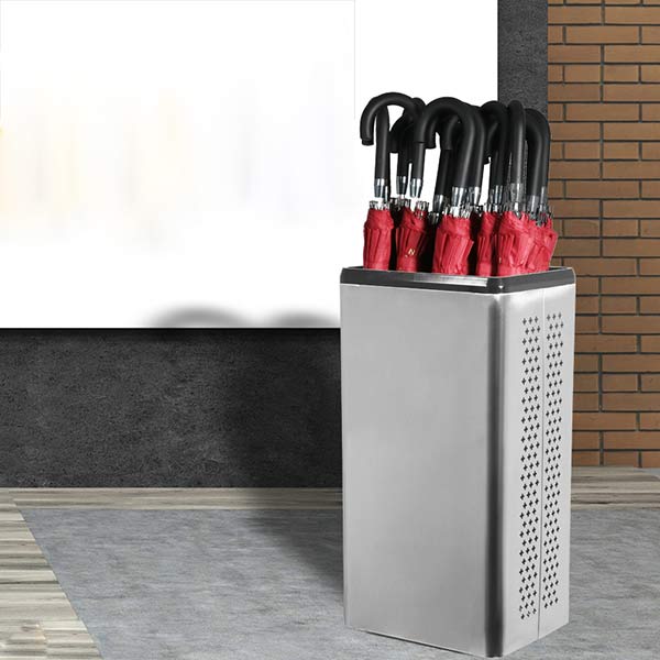 Thùng đựng ô dù inox hình chữ nhật