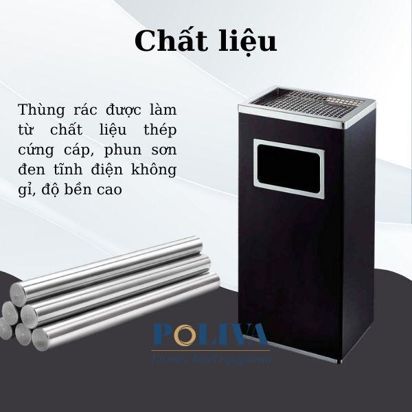 Thùng rác gạt tàn thép sơn tĩnh điện