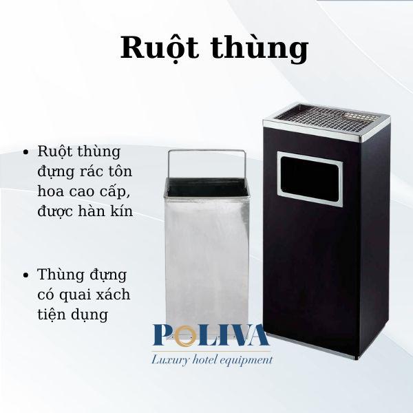 Ruột thùng rác làm bằng tôn có thể tháo rời có quai cầm nắm