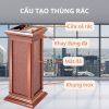 Thùng rác hợp kim nhôm trang trí