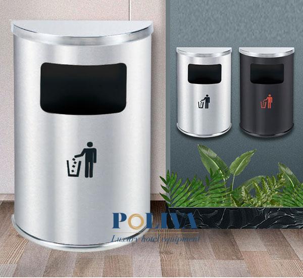 Thùng rác bán nguyệt inox