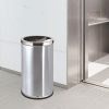 Thùng rác inox tròn có gạt tàn