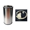 Thùng rác inox tròn có gạt tàn