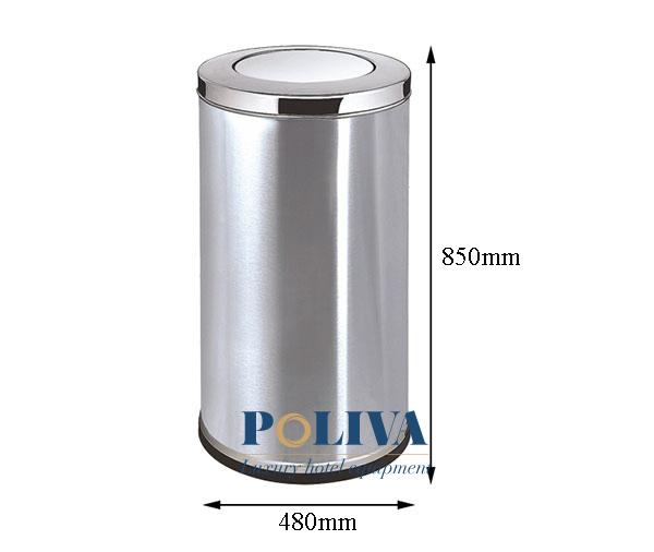 Ảnh kích thước thùng rác inox lắp lật cỡ đại