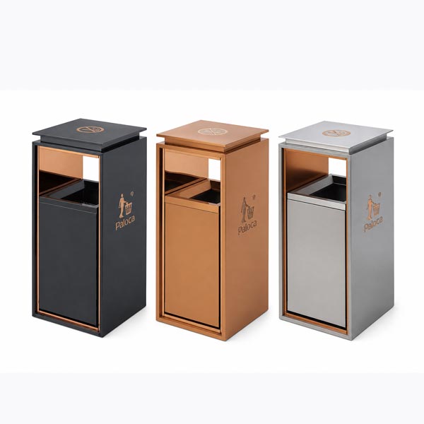 Hình ảnh 3 loại màu sắc của thùng rác tiền sảnh Paloca