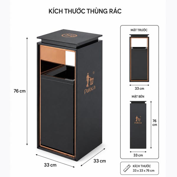 Kích thùng rác tiền sảnh khách sạn Paloca