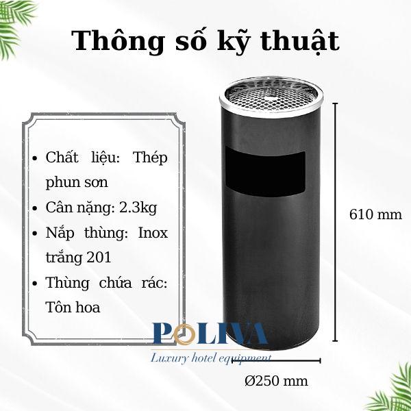 Thông số kích thước của thùng rác nhỏ