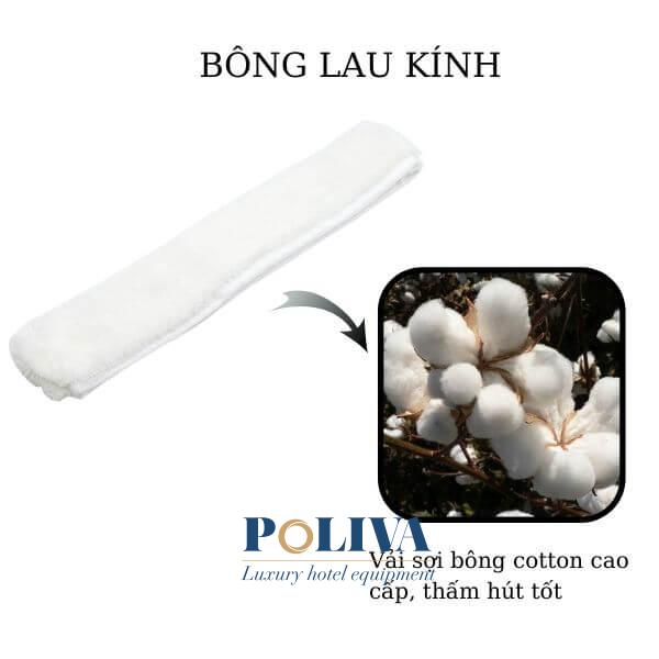 Bông lau sợi cotton dễ dàng thấm hút nước và làm sạch tốt