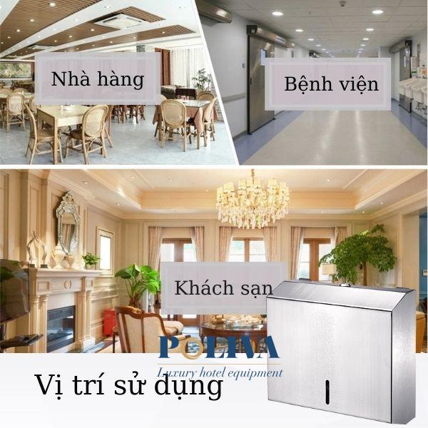 Hộp đựng giấy inox gán tường đa dạng không gian sử dụng